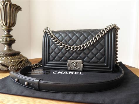 chanel calfskin bag with ruthenium|CHANEL Calfskin Medium Boy Reverso Flap Black.